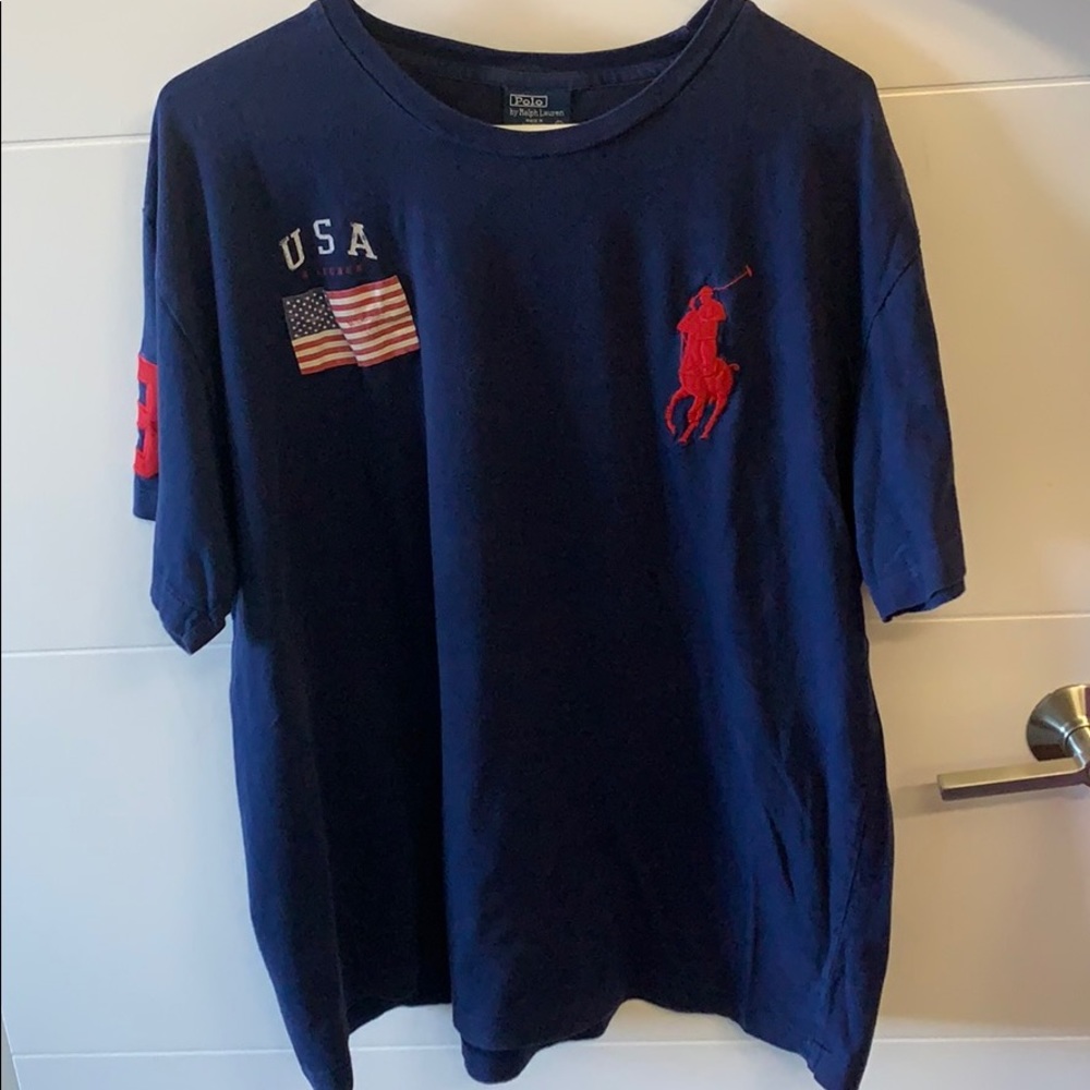 Navy USA short-sleeve t-shirt by Polo Ralph Lauren